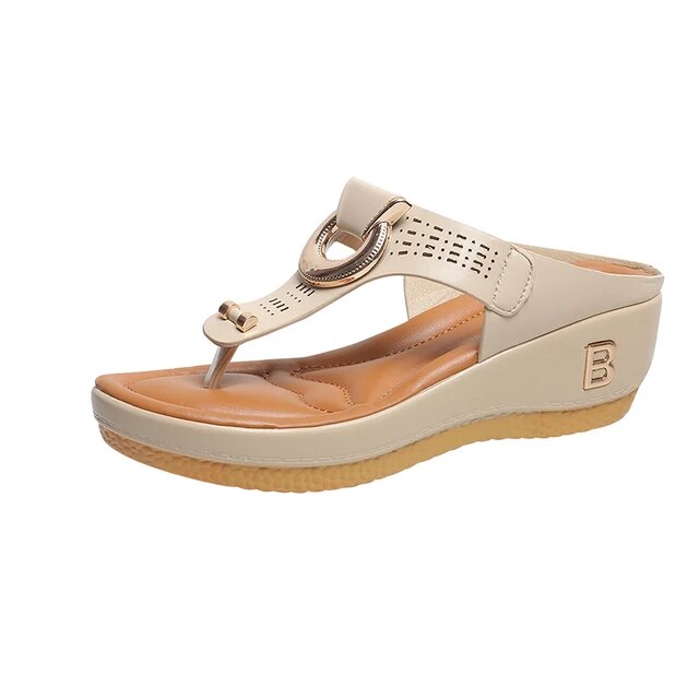 CM | - Sandalias con plataforma de piel