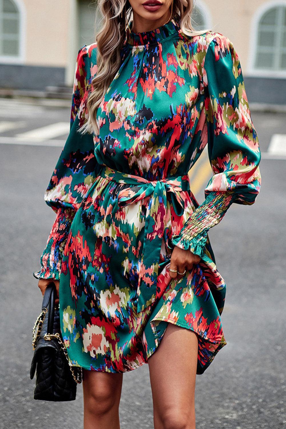 CM | elegante mini vestido verde para mujer