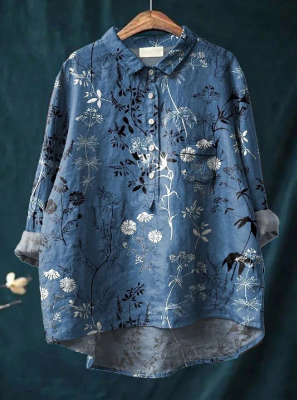 CM | Blusa chic de seda con flores