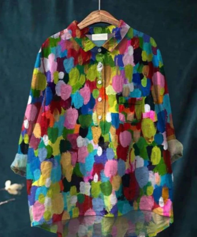 CM | Blusa chic de seda con flores