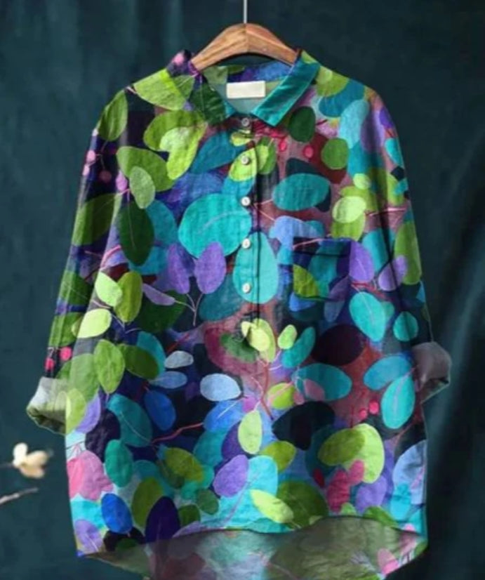 CM | Blusa chic de seda con flores