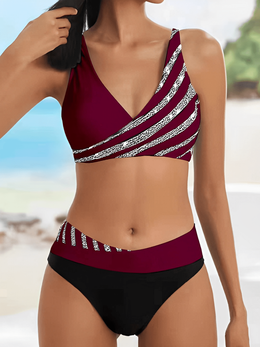CM | Ami - Bikini de lujo a rayas para el verano