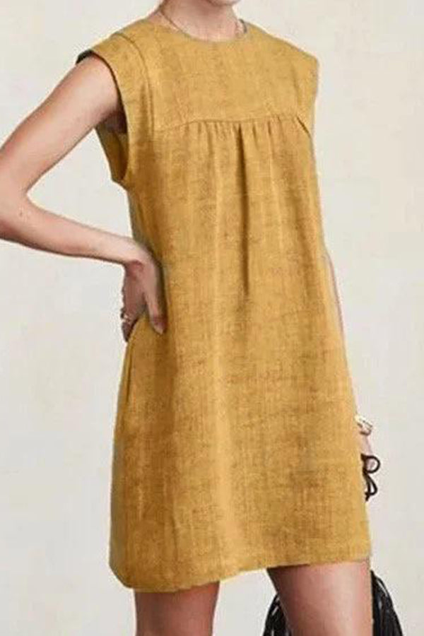 CM | MINI VESTIDO CASUAL SIN MANGAS A-LINE