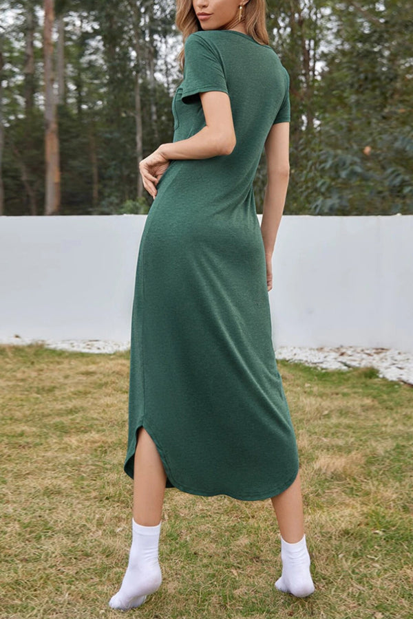 CM | Moda Sexy Vestido de Playa Dobladillo Irregular Vestido Midi