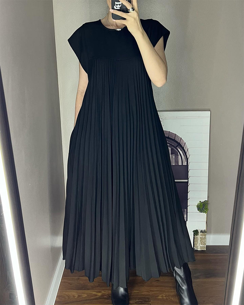 CM | Elegante maxi vestido plisado