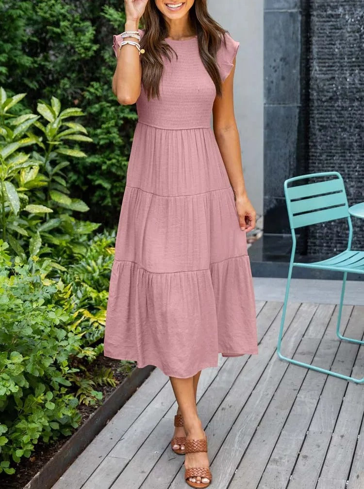 CM | Vestido midi fluido y escalonado