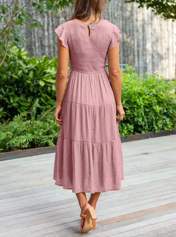 CM | Vestido midi fluido y escalonado