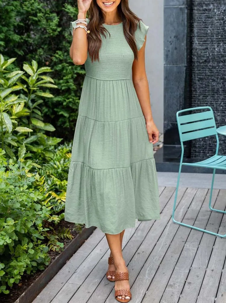 CM | Vestido midi fluido y escalonado