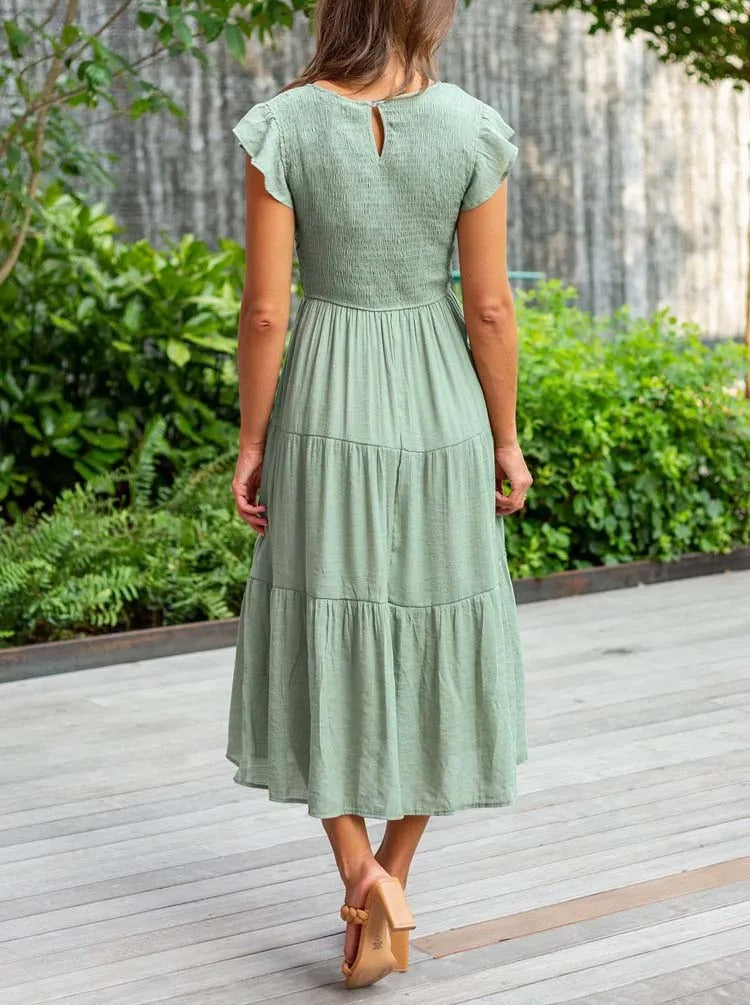 CM | Vestido midi fluido y escalonado