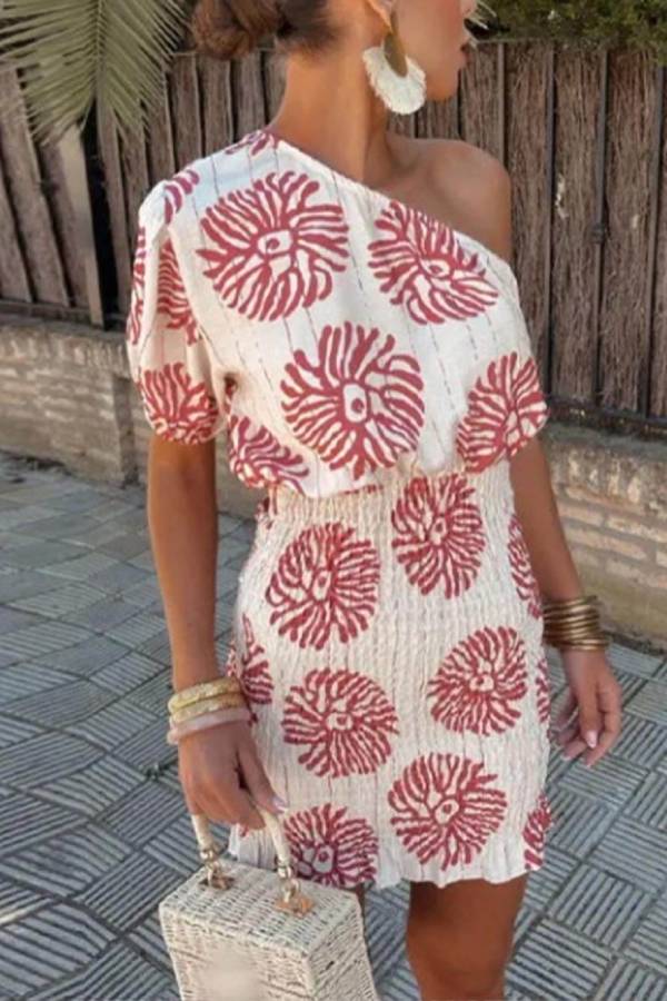 CM | Minivestido tubo estampado moderno