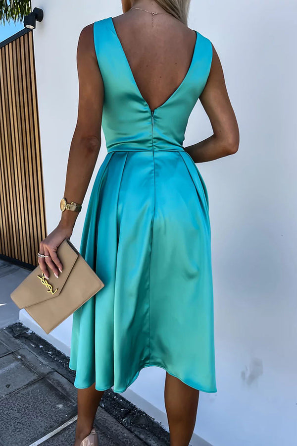 CM | Vestido midi de satén Hold You In My Memory