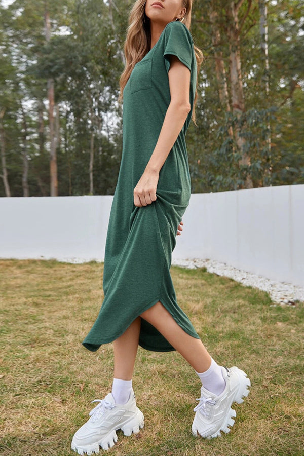 CM | Moda Sexy Vestido de Playa Dobladillo Irregular Vestido Midi