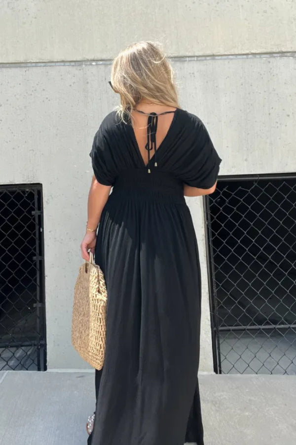 CM | MAXI VESTIDO LARGO CON ESCOTE EN V SIN ESFUERZO (COMPRA 2 ENVÍO GRATIS)