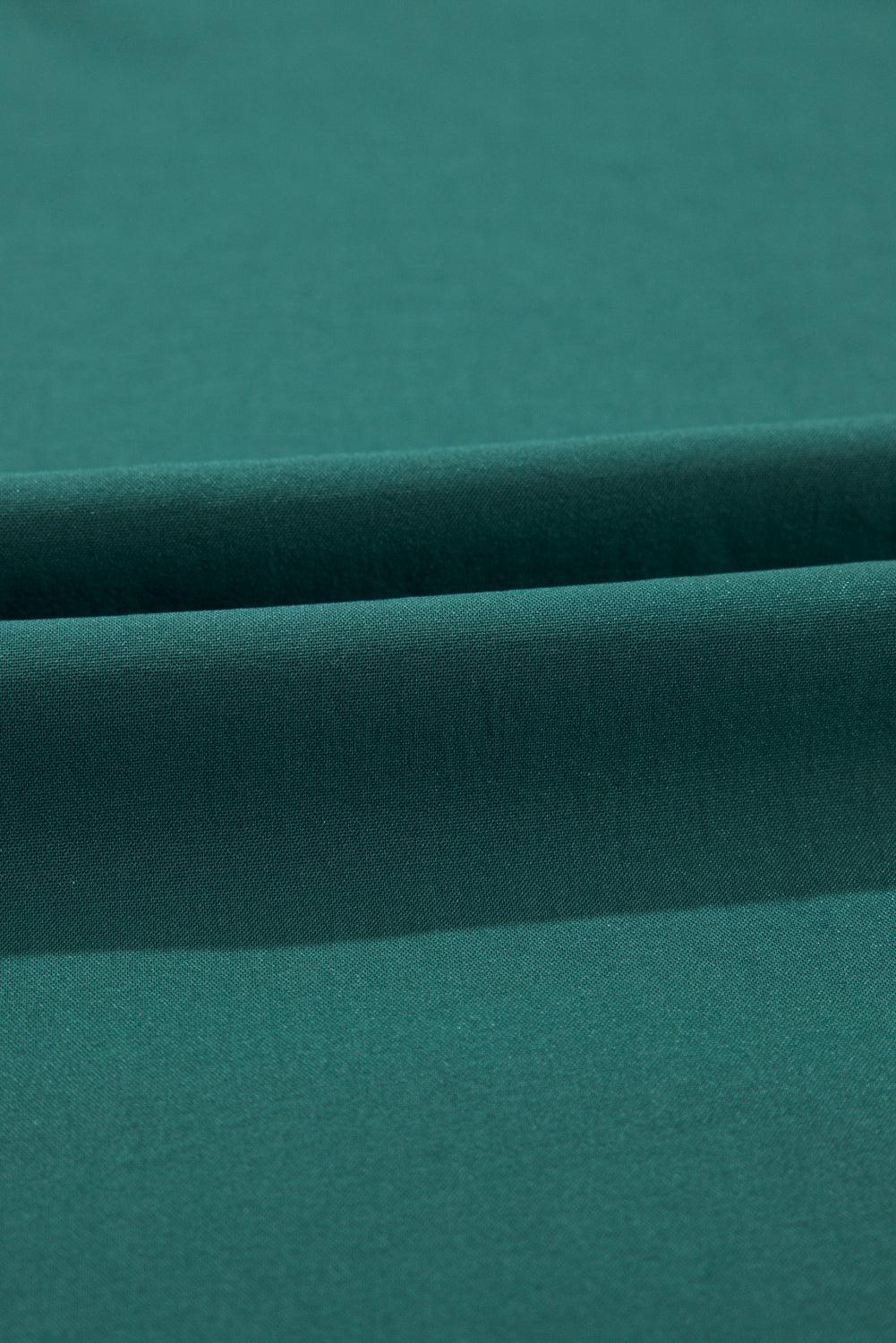 CM | maxi vestido verde oscuro con pliegues para mujer