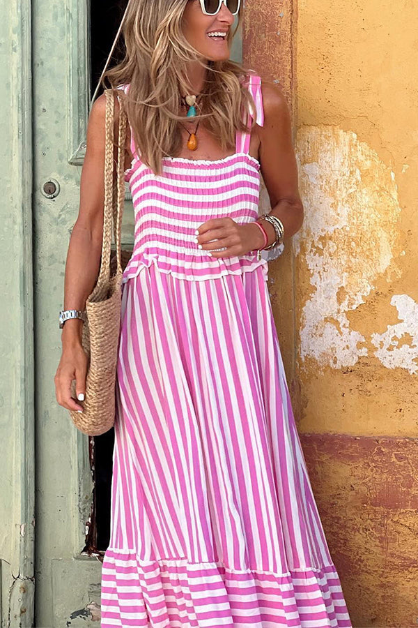 CM | What A Dream Maxivestido de rayas con smoking