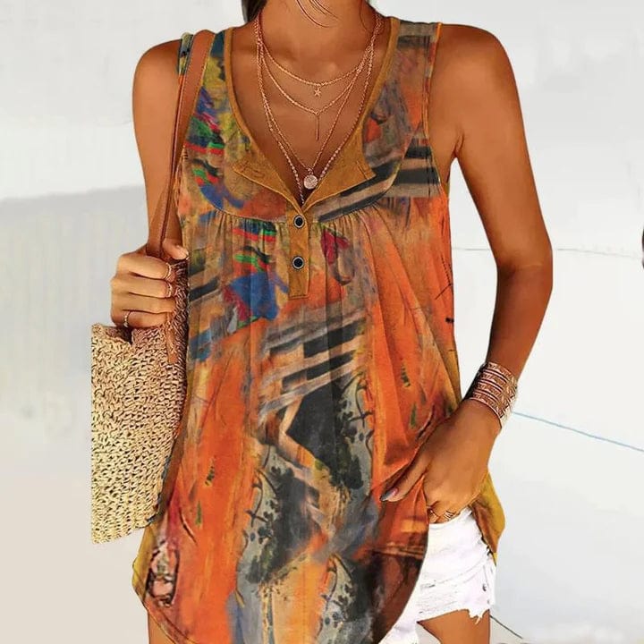 CM | - Elegante blusa marrón