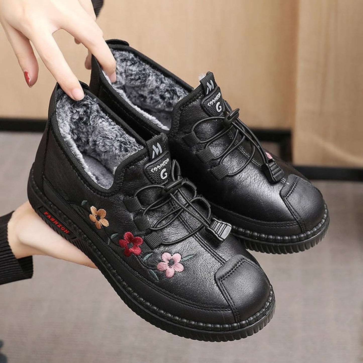 CM | Zapatillas deportivas de invierno para mujer de felpa gruesa