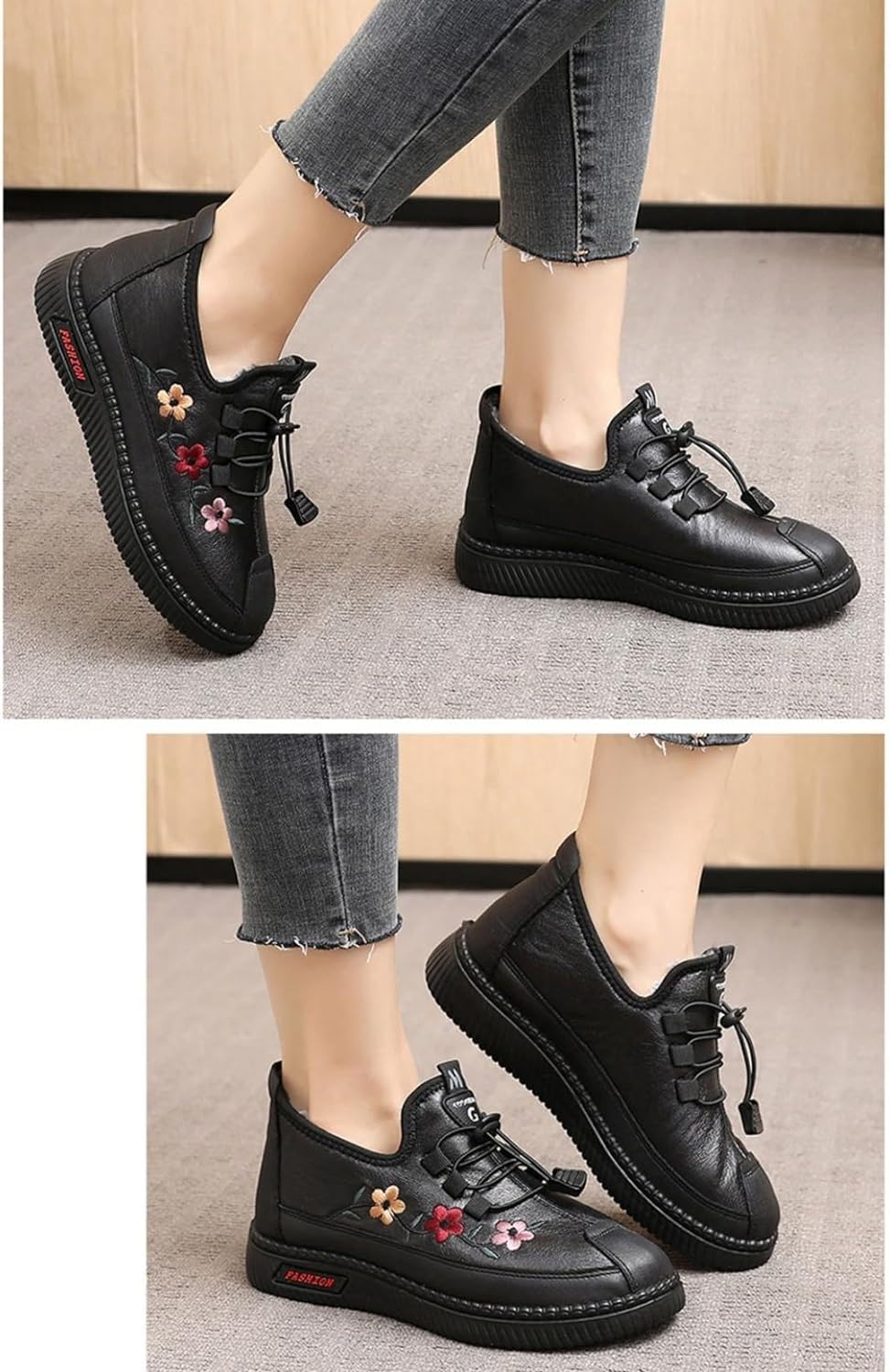 CM | Zapatillas deportivas de invierno para mujer de felpa gruesa