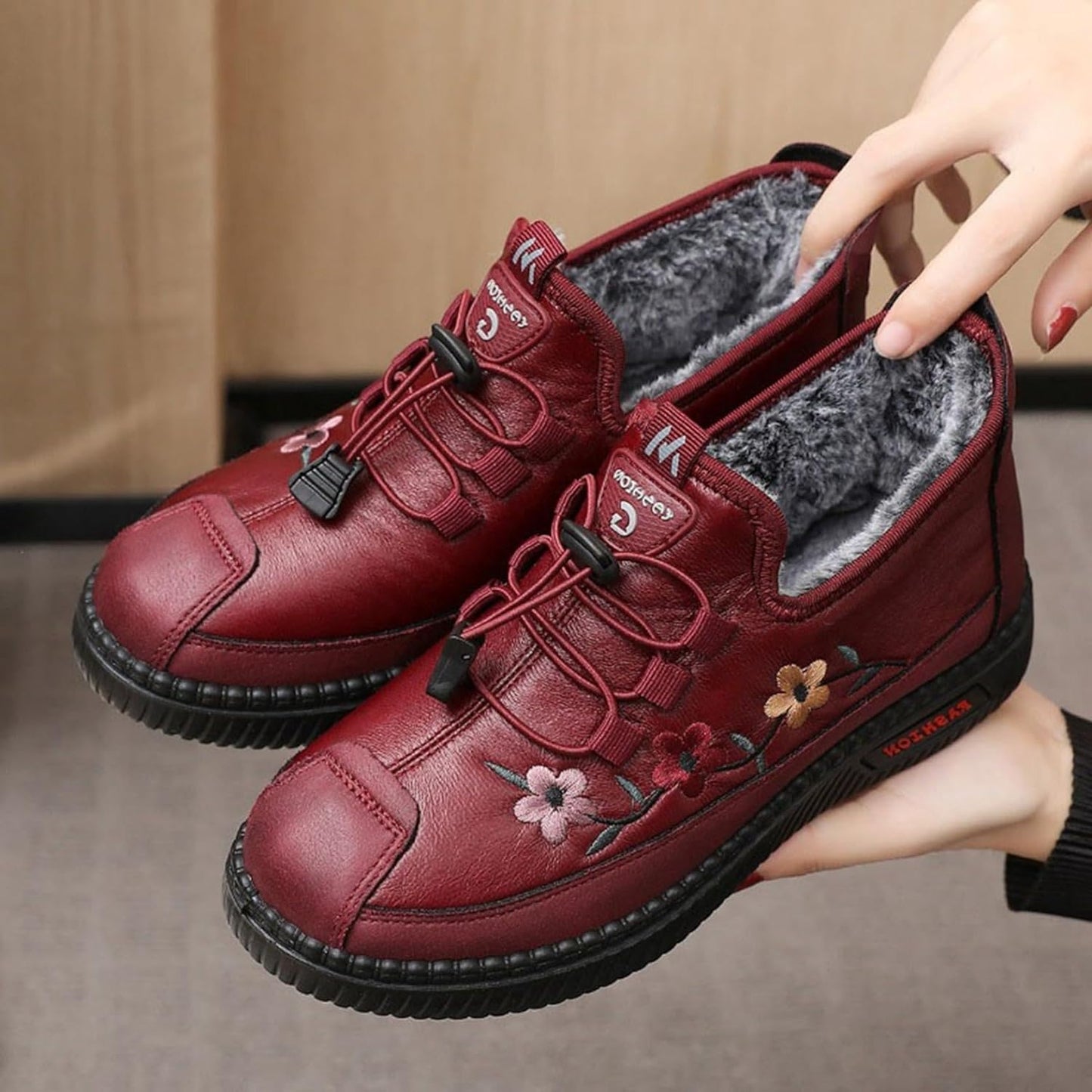 CM | Zapatillas deportivas de invierno para mujer de felpa gruesa