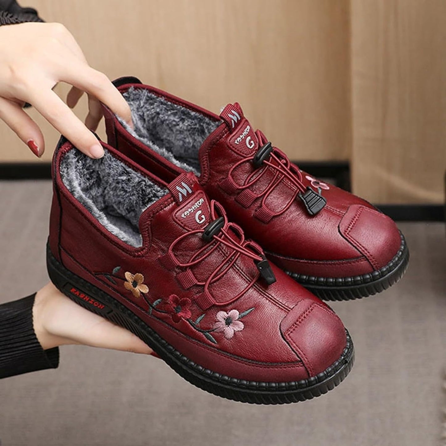 CM | Zapatillas deportivas de invierno para mujer de felpa gruesa