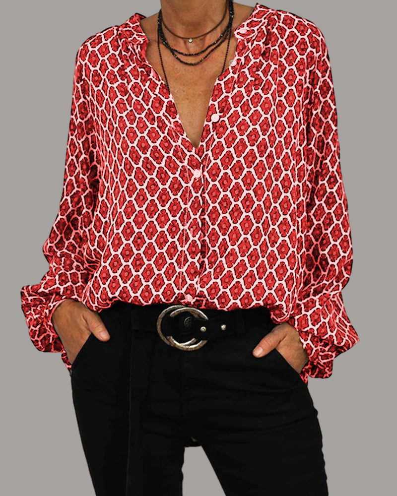 CM | blusa casual con cuello en V