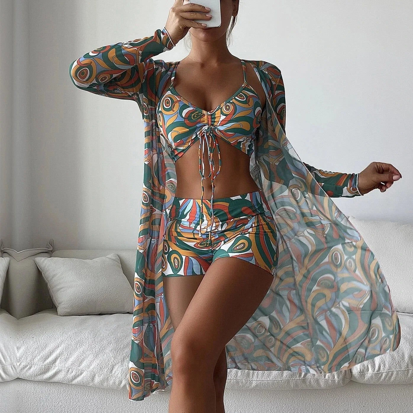 CM | Bañador de 3 piezas estampado