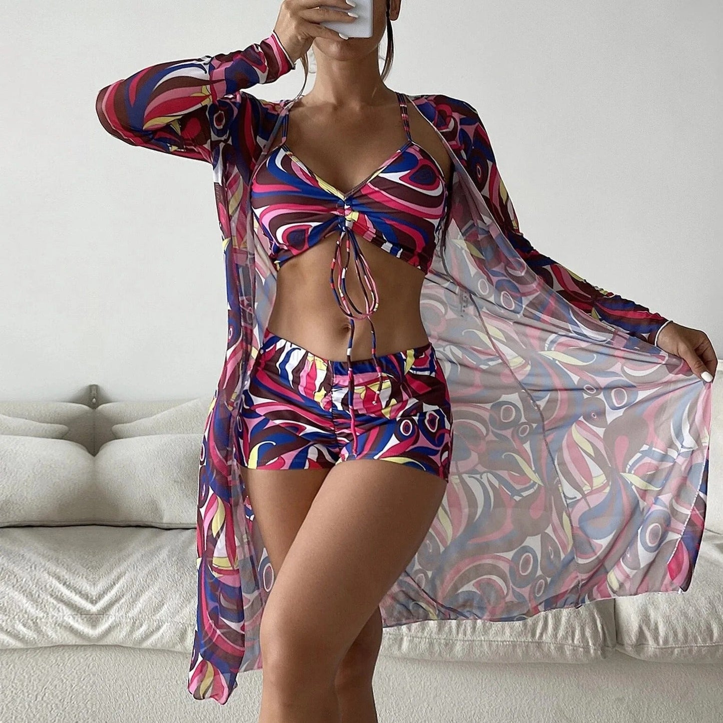 CM | Bañador de 3 piezas estampado
