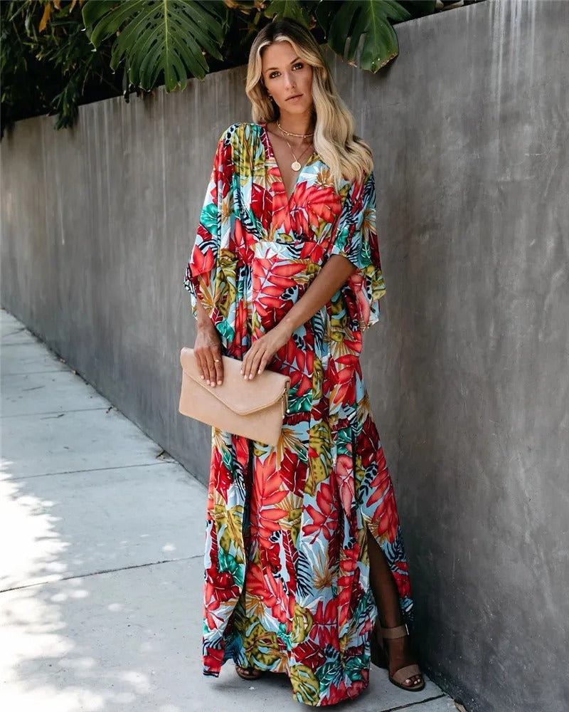CM | Boho Breeze Kimono Maxi Dress