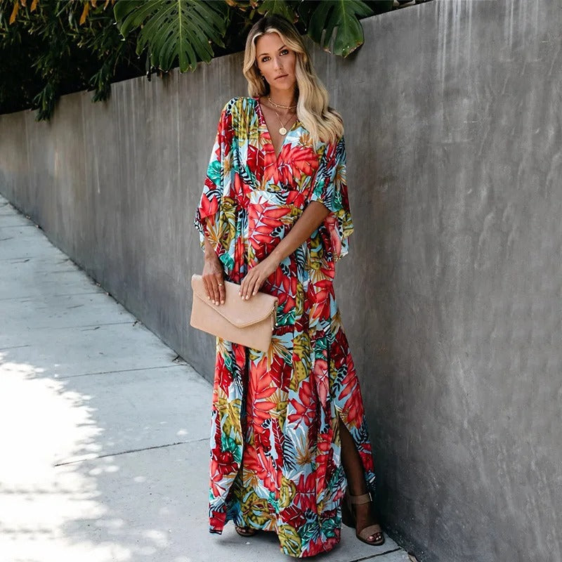CM | Boho Breeze Kimono Maxi Dress