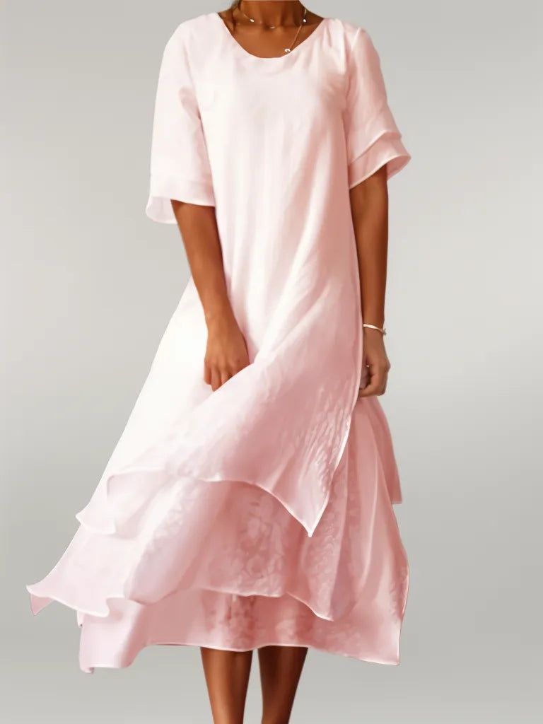 CM | Vestido midi fluido a capas