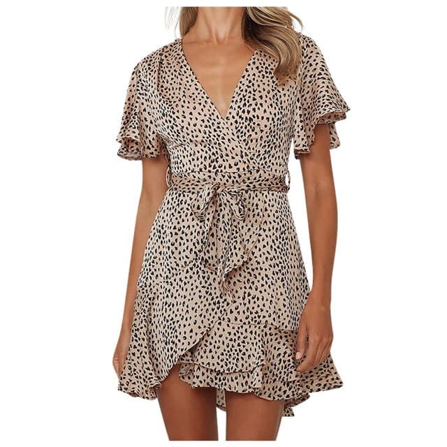 CM | Mini vestido corto vintage con mangas mariposa