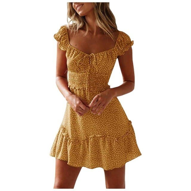 CM | Verano Sexy Mini Vestido Mujeres Blanco Nuevo Vestido Mujeres Verano Floral Vestido Mujeres Viejo Venta Caliente Vintage