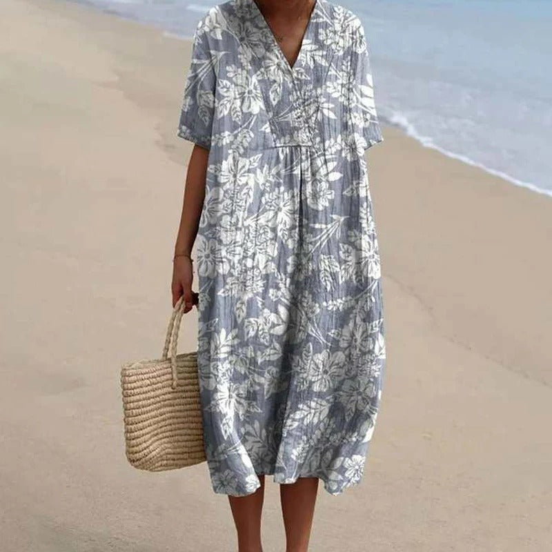 CM | Vestido midi con escote en V