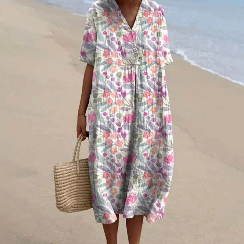 CM | Vestido midi con escote en V