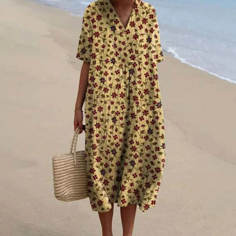 CM | Vestido midi con escote en V