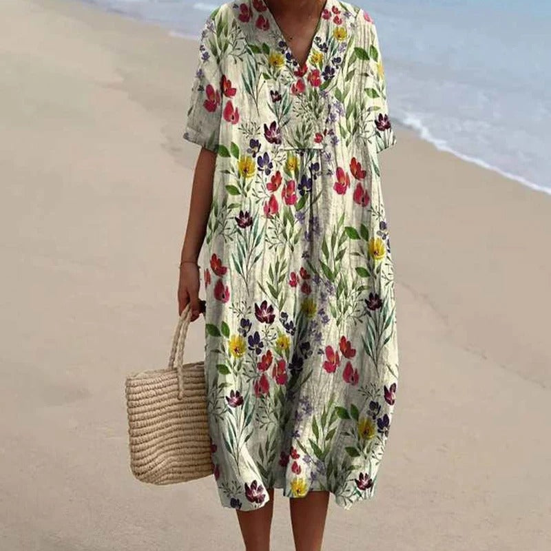 CM | Vestido midi con escote en V