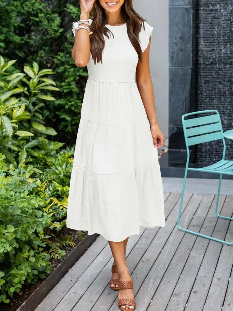 CM | Vestido midi fluido y escalonado