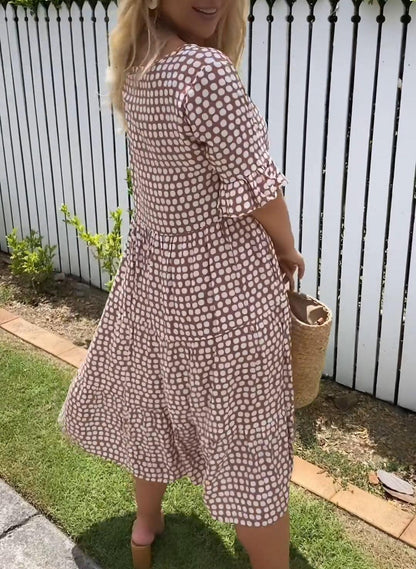 CM | Vestido midi de manga corta