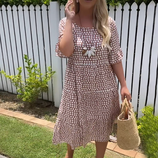 CM | Vestido midi de manga corta
