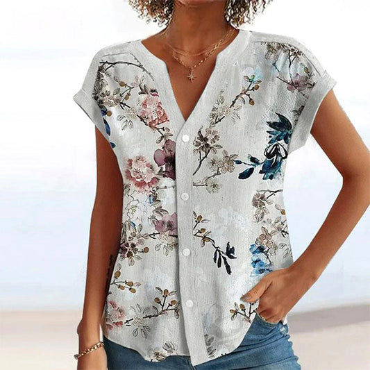 CM | Blusa Casual estampado floral, transpirable
