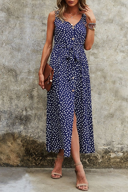 CM | Maxi Vestido de lunares con tirantes