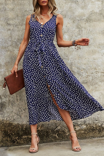 CM | Maxi Vestido de lunares con tirantes