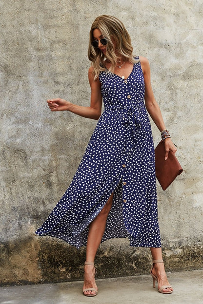 CM | Maxi Vestido de lunares con tirantes