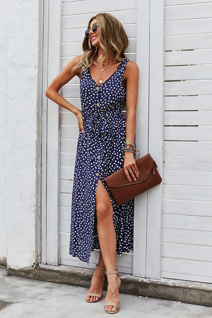 CM | Maxi Vestido de lunares con tirantes