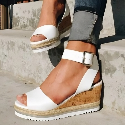 CM | | Elegantes sandalias con tacón de cuña