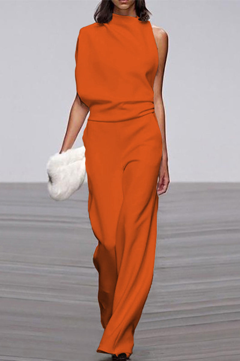 CM | Casual Solid Patchwork Half Turtleneck Boot Cut Jumpsuits (12 Colores)
