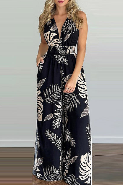CM | Casual Simplicity Print Monos con tirantes sueltos (6 colores)