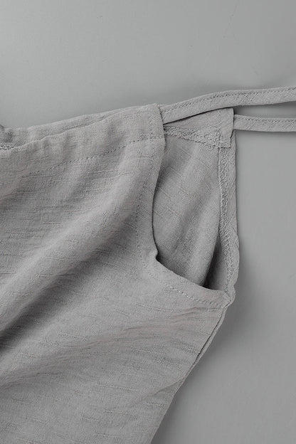 CM | Casual color sólido U cuello suelto monos