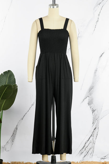 CM | Casual Solid Patchwork Square Collar Loose Jumpsuits (6 Colores)