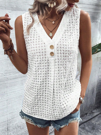 CM | Camiseta sin mangas monocromática blanca